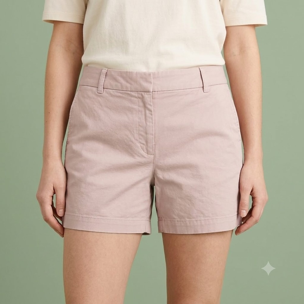J. Crew Chino Shorts Womens 14 Pale Light Pink 4" Inseam Stretch Cotton Casual